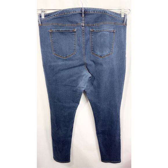 Old Navy‎ Plus Size 20 Jeans Blue Mid Rise Rockstar Skinny Cotton Stretch 833 - Picture 2 of 10